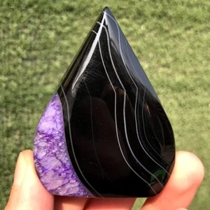 90G Rare Purple Agate Quartz Freeform Crystal Mineral specimen Healing - Picture 1 of 16