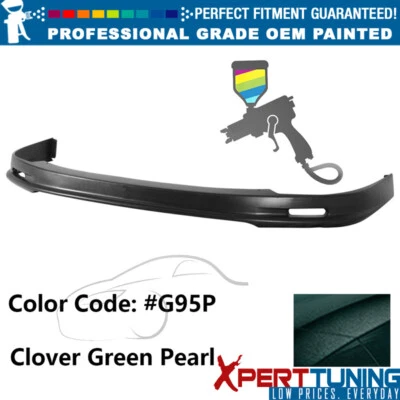 Fit 98-01 Acura Integra Mugen Style Front Bumper Lip PP #G95P Clover Green Pearl - Imagem 1 de 4