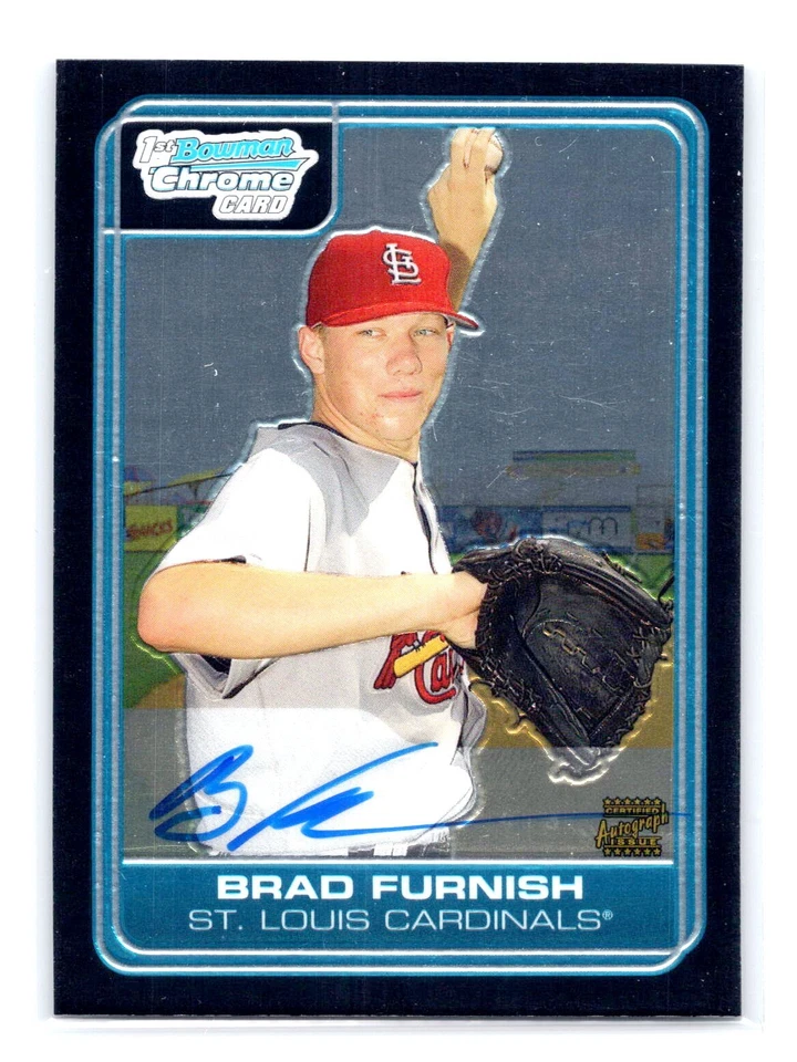 2006 Topps Bowman Chrome Draft #DP79 Brad Furnish 1st Bowman Auto Cardinals - Image 1 of 2