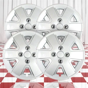 15" Push-on Silver Hubcaps for 2006-2011 Ford Focus (QTY: Four) - Picture 1 of 4