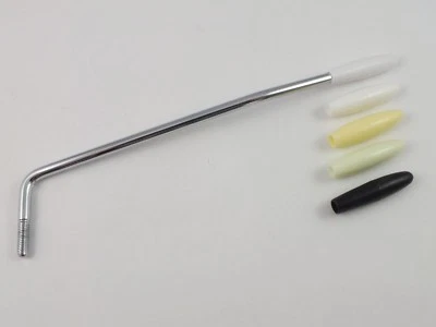 CHROME TREMOLO ARM WHAMMY BAR 5mm Thread fits Stratocaster 5 Colours of Tip - Image 1 of 2