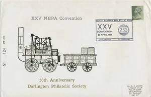 GB SPECIAL EVENT POSTMARKS 1974 NORTH EASTERN PHILATELIC ASSN XXV CONVENTION DAR - Picture 1 of 1