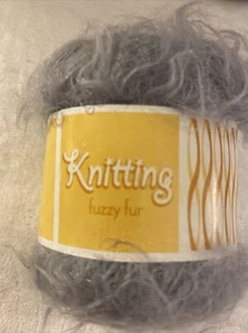 3 Skeins Fuzzy Fur Knitting Nylon Yarn 4oz/12grams 65yds Ea. Gray Mix lot of 3 - Picture 1 of 3