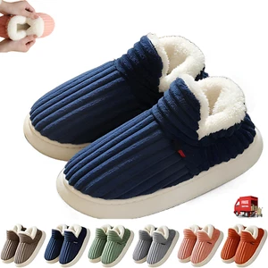 Women Winter Cotton Slippers - Warm Indoor Bedroom Plush Fleece Shoes New - Picture 1 of 20