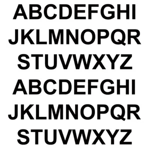 LETTER Vinyl Decal A to Z Stickers Kit Alphabet Mug Craft Wall Glass WINDOW 20mm - Picture 1 of 1