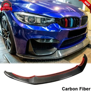 For BMW F80 M3 F82 F83 M4 2014-2019 Real Carbon Front Bumper Lip Chin Spoiler - Picture 1 of 12