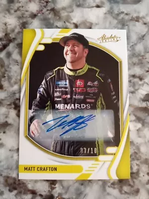 2022 Chronicles Racing NASCAR Matt Crafton Absolute Auto GOLD /10 SSP #13 - Image 1 of 3