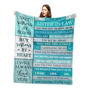 Blanket 60"x 50", Sister in Law Birthday Gifts, 60''X50'' Sister in Law Gifts - Picture 1 of 8