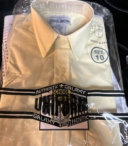 NEW Authentic Galaxy Yellow School Uniform Shirt Size 10y RN63967 - Picture 1 of 5