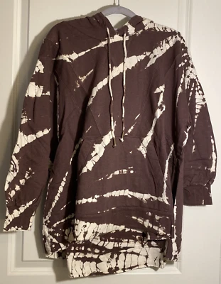 YOUNG FABULOUS & BROKE YFB Brown White Tie Dye Sweatshirt Yoga Hoodie Sz Small - Image 1 of 4