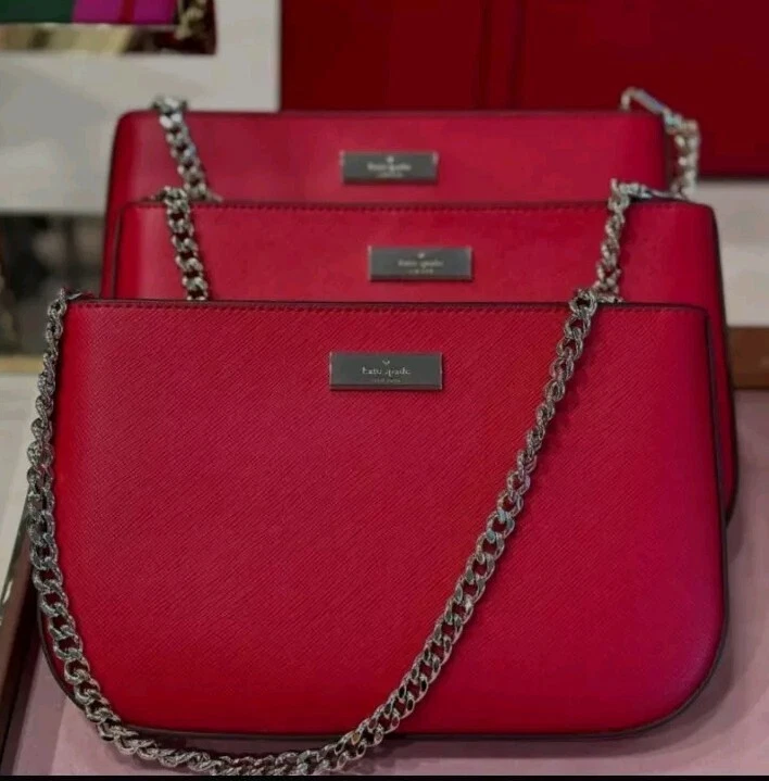 NUEVO CON ETIQUETAS KATE SPADE KI989 KENZIE EDICIÓN LIMITADA LILLY POCHETTE CEREZA PERFECTA Foto 1 de 1