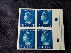 Netherlands 12 1/2 Cent 1940 - Imperforated Proof Block of 4 Stamps - MH - B514 - Picture 1 of 3