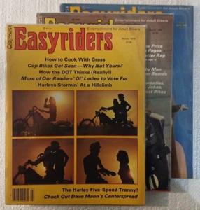 3 Vintage Easyriders Mags ~ 1978 & 1981 ~ Issues: 57 62 & 94 ~ David Mann Insert - Picture 1 of 15