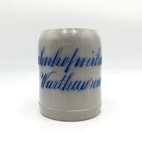 Bahnhofwirtschaft Warthausen Bierkrug Bierseidel Eichstrich 1 / 2 L " Rarität " - Bild 1 von 12