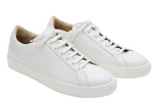 SUITSUPPLY FW1480 Sneakers Men's EU 44 / UK 10 White Lace Up Leather Round Toe