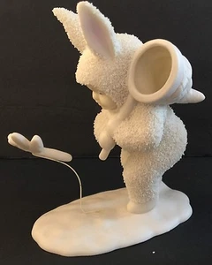 SNOWBUNNIES "YOU BETTER WATCH OUT OR I'LL CATCH YOU" BUTTERFLY FIGURINE - Picture 1 of 12