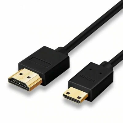 Mini HD to HD Lead Cable Gold TVs Sky HD PS4 Xbox One v1.4 UHD 1M HDMIcable US - Image 1 of 4