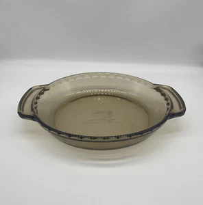 Vintage Anchor Hocking Brown Glass Pie Dish Plate - Picture 1 of 5