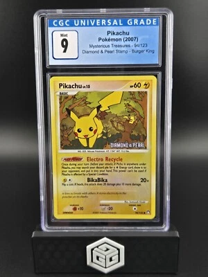 Mysterious Treasures Pikachu #94/123 CGC 9 D & P Stamp Reverse Holo PSA - Image 1 of 2