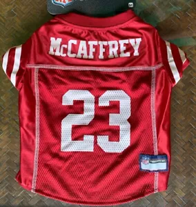 Christian McCaffrey #23 San Francisco 49ers Pet DOG Jersey -PetsFirst-NFL- M NWT - Picture 1 of 23