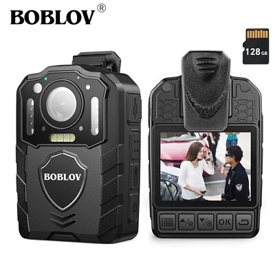 KJ25 128G Body Camera w/ 1080p Audio Night Vision Camcorder for Law Enforcement - Image 1 of 4