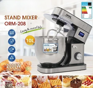 10L Electric Stand Mixer – Stainless Steel Dough Kneading & Egg Beater Machine f - Picture 1 of 5