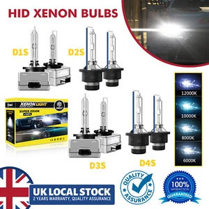 2X HID BULBS D1S D2S D3S D4S 6000K 8000K 35W FACTORY XENON OEM REPLACEMENT UK - Picture 1 of 16