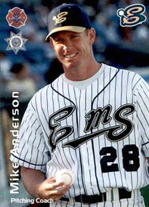 2000 Eugene Emeralds Grandstand 3 Mike Anderson Pitching Coach Austin Texas Card