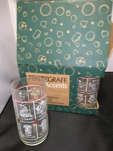 Vintage Pfaltzgraff Grapevine Pattern Glass 6 Tumblers 6.25 in. 17 Oz - Picture 1 of 9