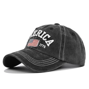 Mens Baseball Cap Women Hat - American Flag Hat Unisex Adjustable Trucker Hat... - Picture 1 of 7