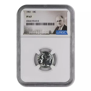 1961 Roosevelt Dime NGC PF-67 - Picture 1 of 2