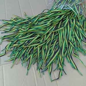 Laces 10 Packs Black, Green And Gold Premium Laces Flat 10mm Boots 100cm - Picture 1 of 3