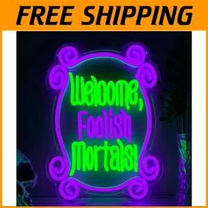 Haunted Mansion Neon Sign - Halloween Decor Goth Light - Picture 1 of 11