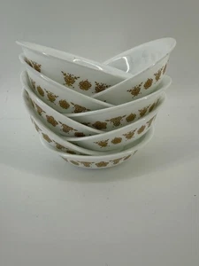 Corelle Butterfly Gold Set of 8 Berry Bowls Sauce Dessert Fruit 5 3/8" - Picture 1 of 10