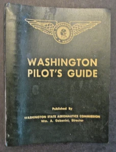 VTG 1963 Washington State Pilots Guidebook Airport Seaplane Aeronautics 210p - Picture 1 of 11