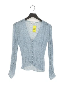 Ghost Damen Top XXS blau geblümt 100% andere Langarm V-Ausschnitt Basic - Bild 1 von 6