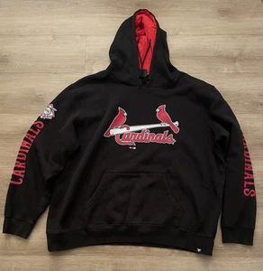St Louis Cardinals Hoodie Mens 2XL Pullover Sweatshirt STL MLB Black Sweatshirt - Picture 1 of 6