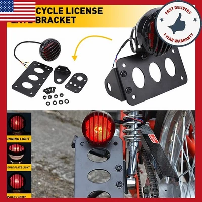 Soporte de matrícula de montaje de luz lateral de freno trasero LED para motocicleta apto para Benelli EE. UU. Foto 1 de 4