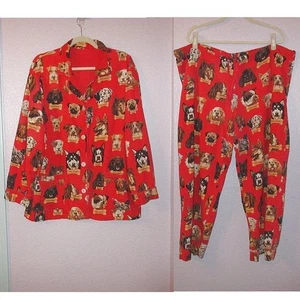 Nick & Nora Milk Bone Dogs Flannel Pajamas Size XL Top & Pants 2 Piece Treats - Picture 1 of 13