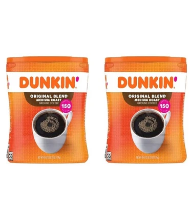 2X Dunkin’ Donuts Original Blend Ground Coffee Medium Roast 45oz each 90oz total - Image 1 of 4