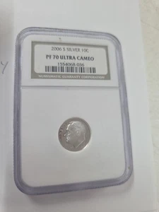 2006 S Silver Roosevelt Dime NGC PF70 Ultra cameo - Foto 1 di 2