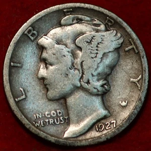 1927-S San Francisco Mint Silver Mercury Dime - Picture 1 of 2