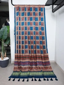 Lo último hermoso Dupatta de seda Gaji multicolor para boda y función - Imagen 1 de 8