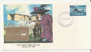 1983 FDC Grenada Aviation 1906 First Airplane Flight in Europe - Bild 1 von 2