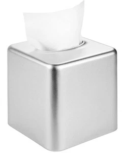 Tissue Box Cover, Square Metal Tissue Box Holder Modern Decor Facial Napkin H... - Picture 1 of 6
