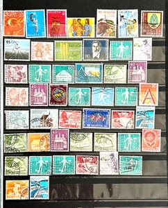 Switzerland Stamps Helvetia - lot of 47 Stamps used /18 - Picture 1 of 1