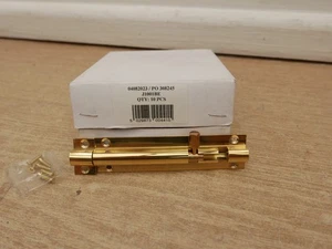 FRELAN JEDO J1001BE 100mm 4" BRASS STRAIGHT SLIDING BARREL BOLT - Picture 1 of 1