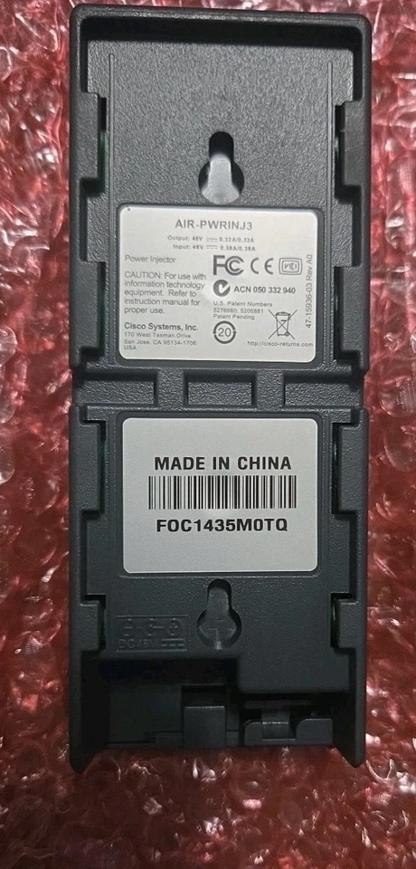 Cisco Aironet AIR-PWRINJ3 Power Injector Input 48V .38A Output 48V .32A - Image 1 of 4