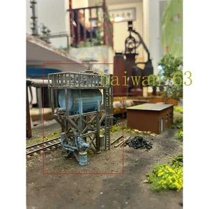 Ho 1/87 Scale Train Scene Model Water Tower Diesel Tower Oil Storage Tank Model - Picture 1 of 6