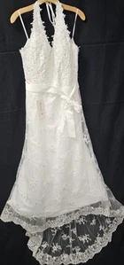 Mingda's Dress Halter Lace Wedding Dress NWT Size 12? - Picture 1 of 9